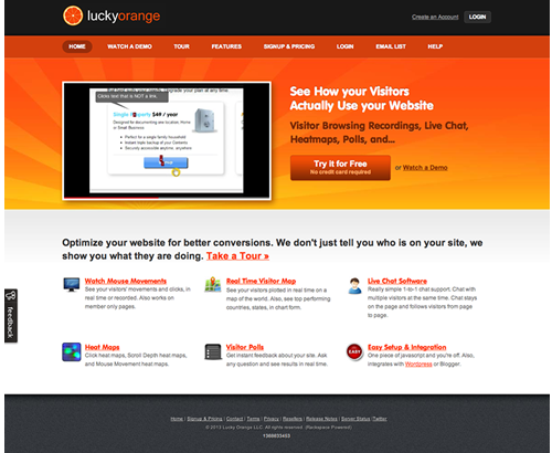 luckyorange Lucky Orange Conversion Optimisation Tools